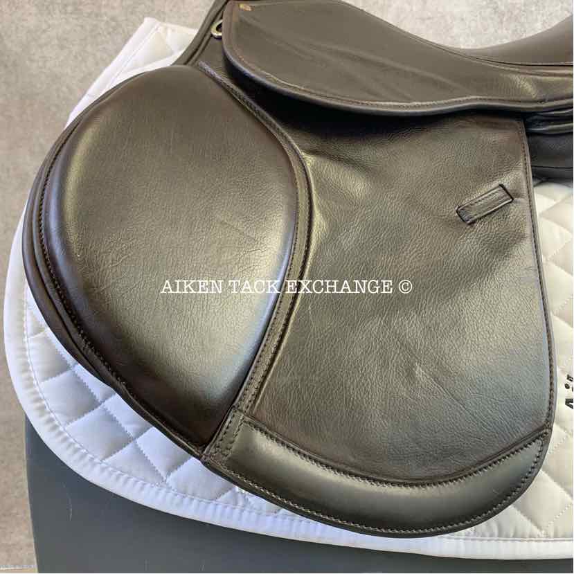 Pegasus Unicorn French Style Jump Saddle, 17.5" Seat, Auto-Adjusting Flex Tree, Comes with Pegasus Saddle Fitter Sheepskin Half Pad