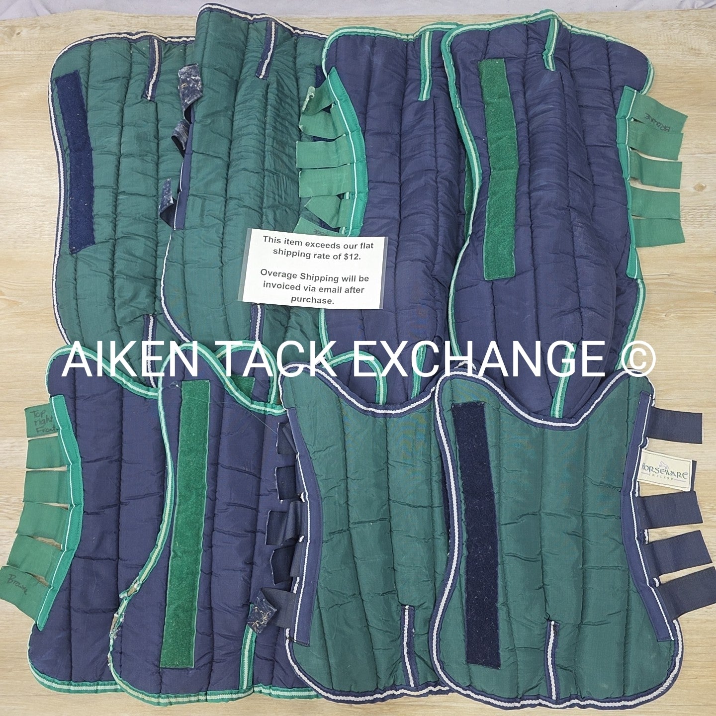 BARGAIN BUNDLE: 2 Sets Horseware Fleece Lined Shipping Boots, Front & Hind Set