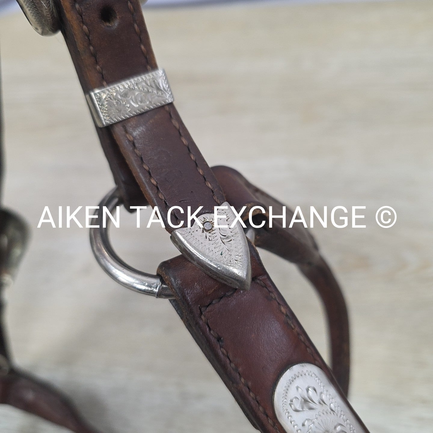 Circle Y Engraved Show Halter with Matching Lead, Size Full