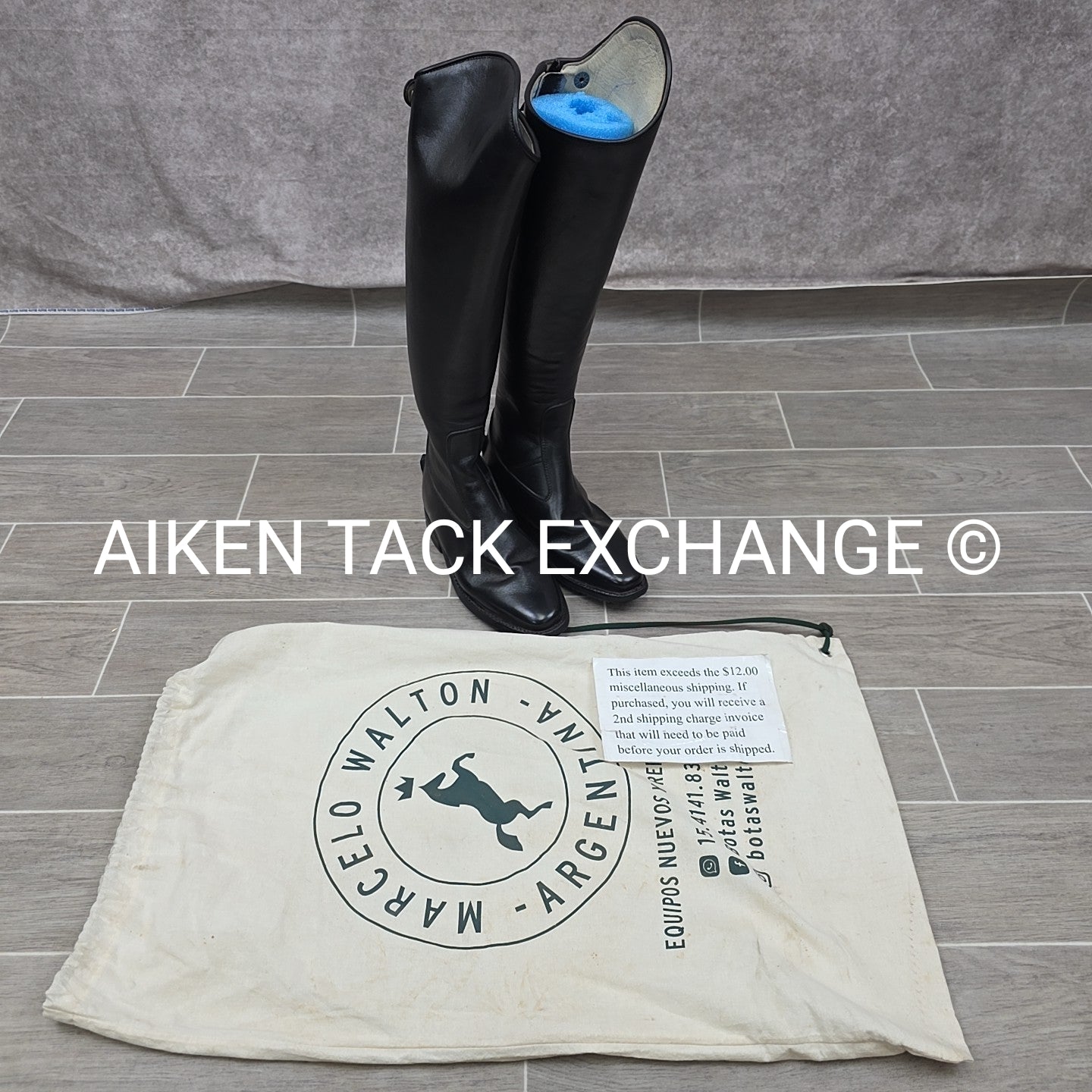 Marcelo Walton Dress Boots, Size 7 / 8 Calf Height 18" Width 14.25"
