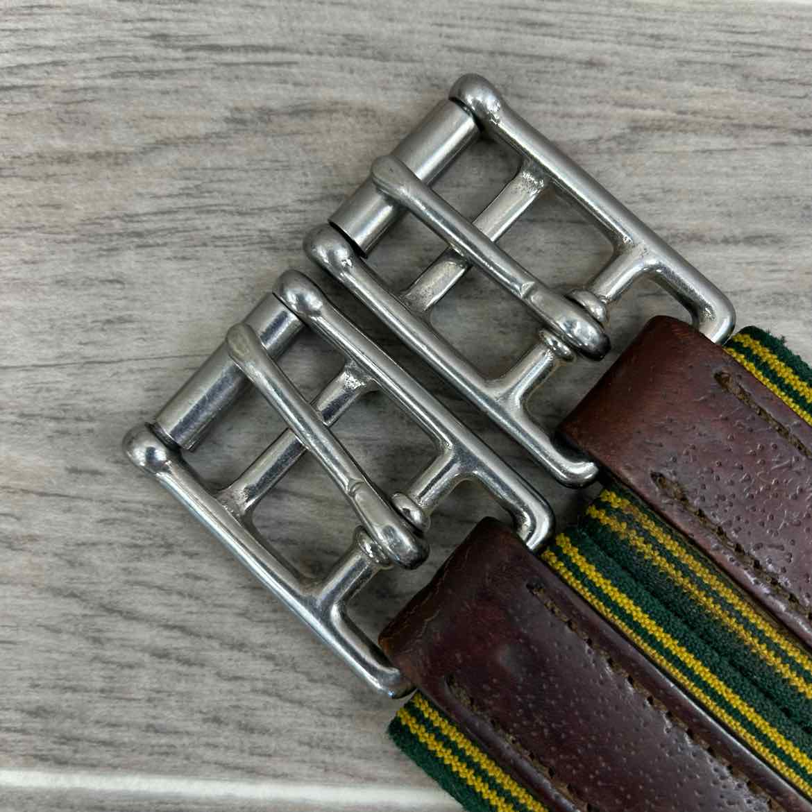 HDR Leather Girth with Single End Elastic 50"