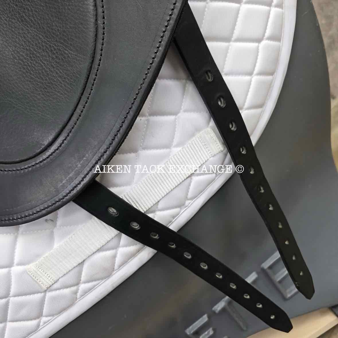 2023 Envy by Custom Saddlery Aurora Monoflap Dressage Saddle, 17.5" Seat - Short Flap, Adjustable Tree, Wool Flocked Panels