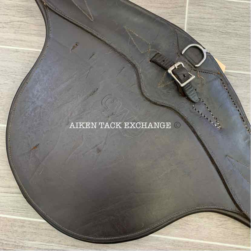 CWD Belly Guard Stud Girth with Double End Elastic, Brown, 50"