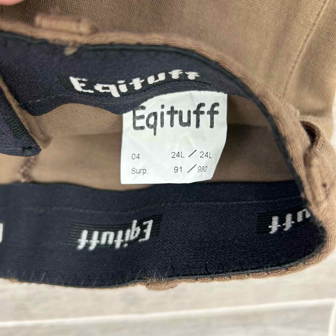 Eqituff Women's Knee Patch Breeches, Brown, Size 24 L, Brand New