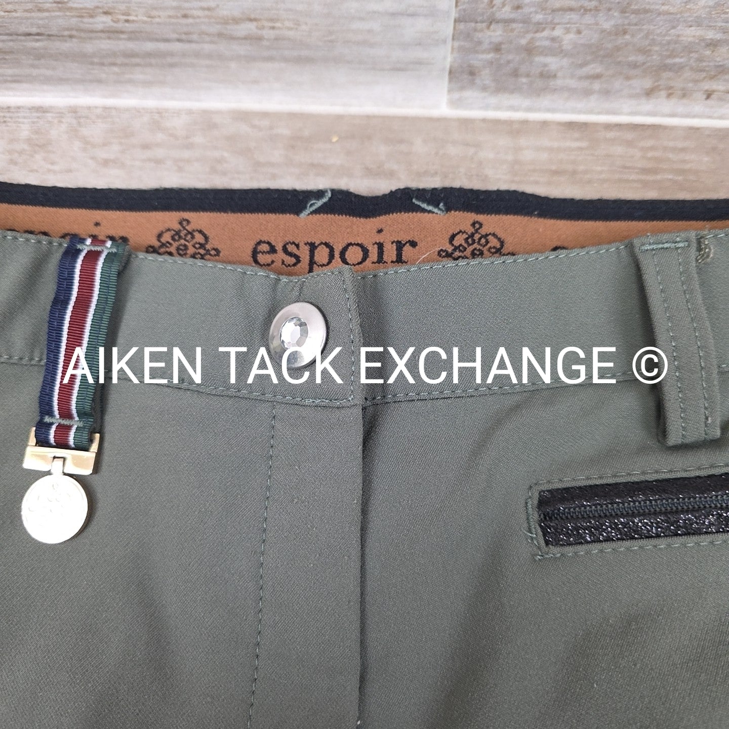 Espoir Equestrian Silicone Grip Knee Patch Breeches, Size US 12  I 42