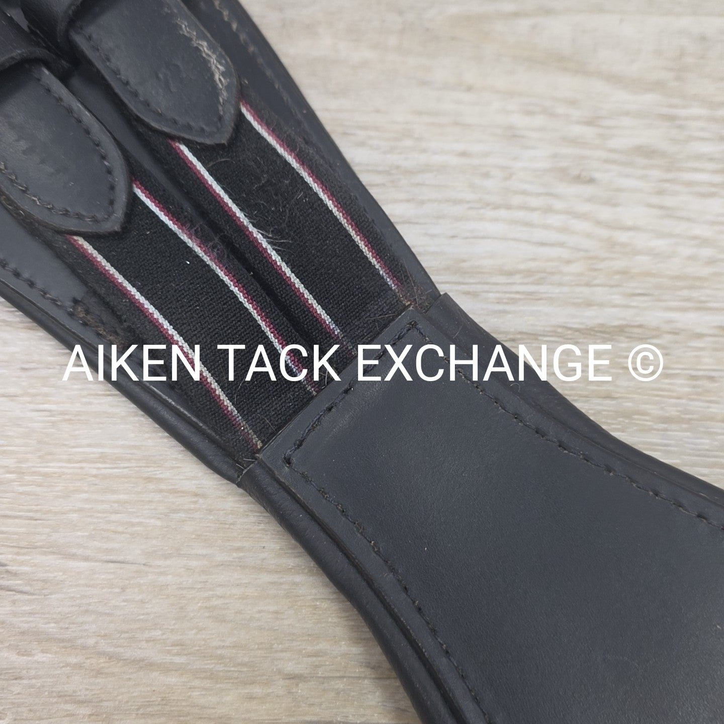 Contour Double End Elastic Dressage Girth, Black, 22"