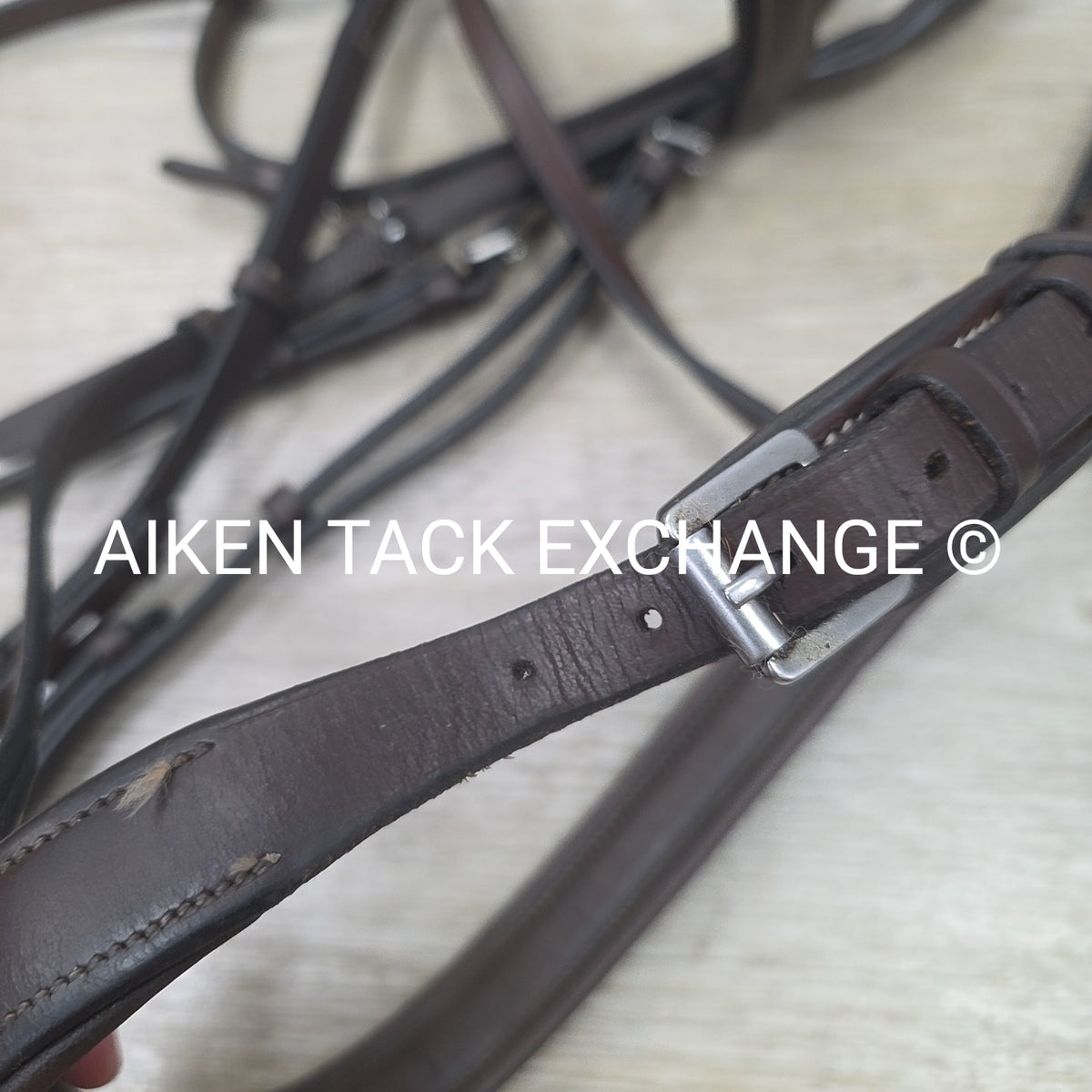 KL Select Red Barn Fancy Stitched Bridle with Laced Reins, Brown, Size Full