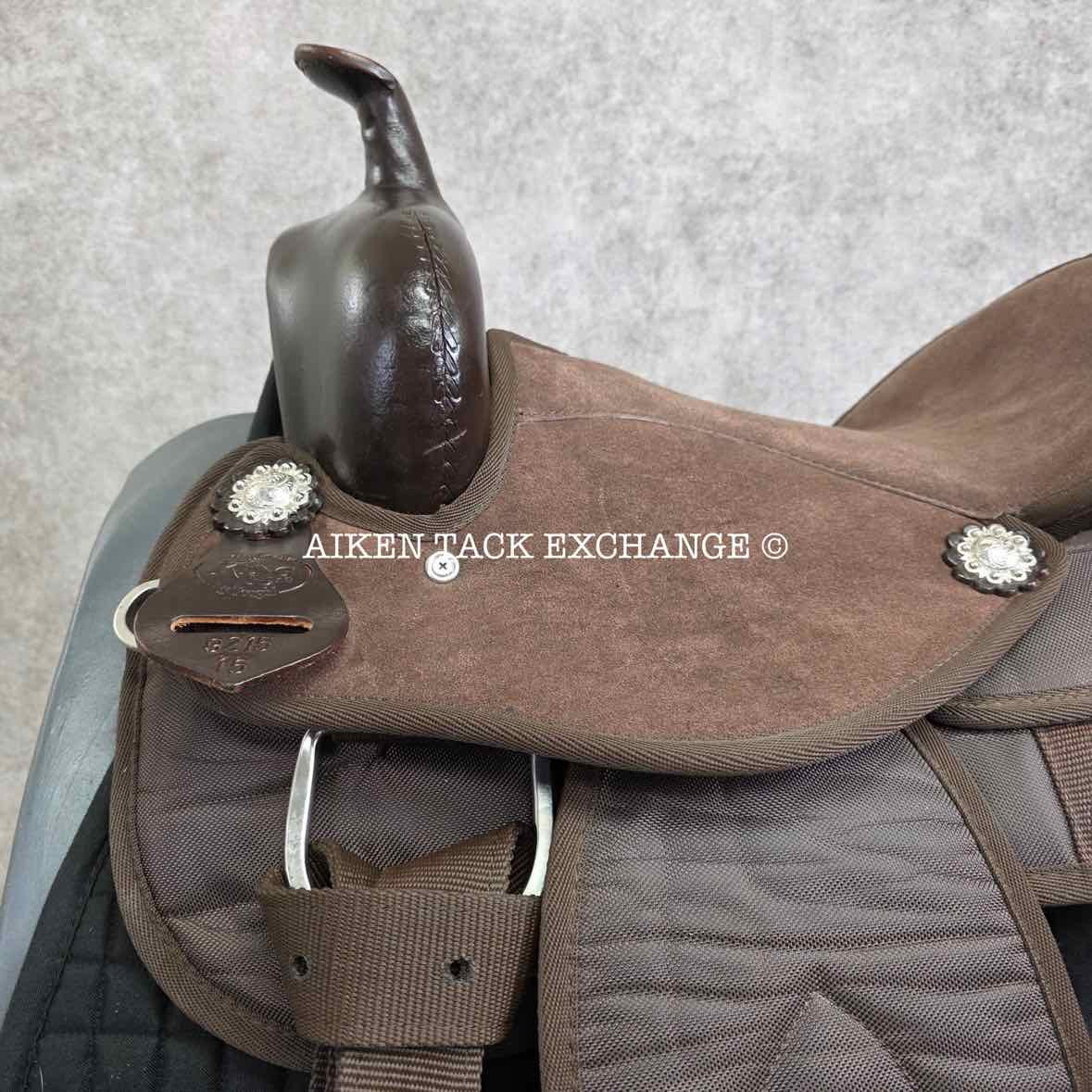 Tough 1 King Series 9215 Synthetic Western Saddle, 15" Seat, Wide Tree - Full QH Bars