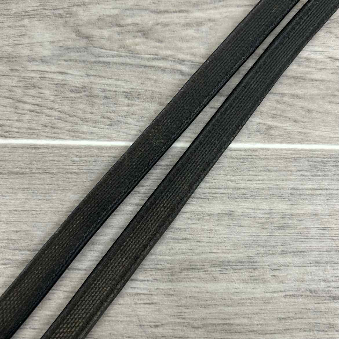 Stubben NT Leather Reins with Extra Grip Rubber Lining, Black, 55"