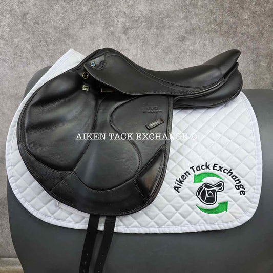 Stubben Zaria Optimum Monoflap Jump Saddle, 17.5" Seat with Biomex, 30cm Tree - MW, Wool Flocked Panels