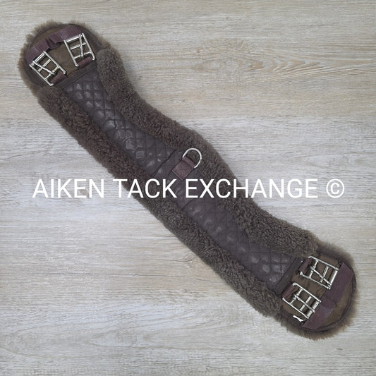 Contour Sheepskin Dressage Girth, Brown, 26"