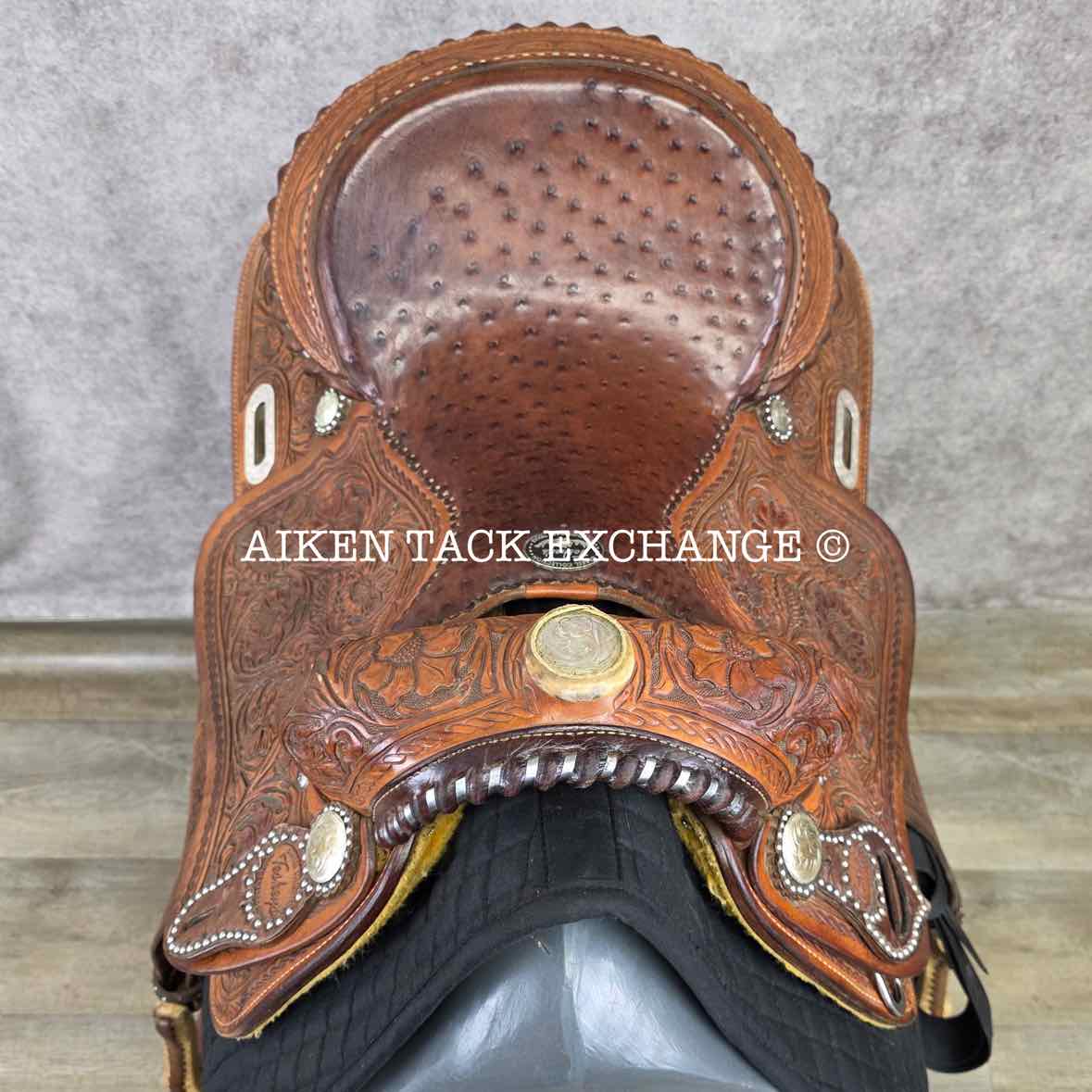 Teskey's Barrel Western Saddle, 15.5" Seat, Wide Tree - Full QH Bars
