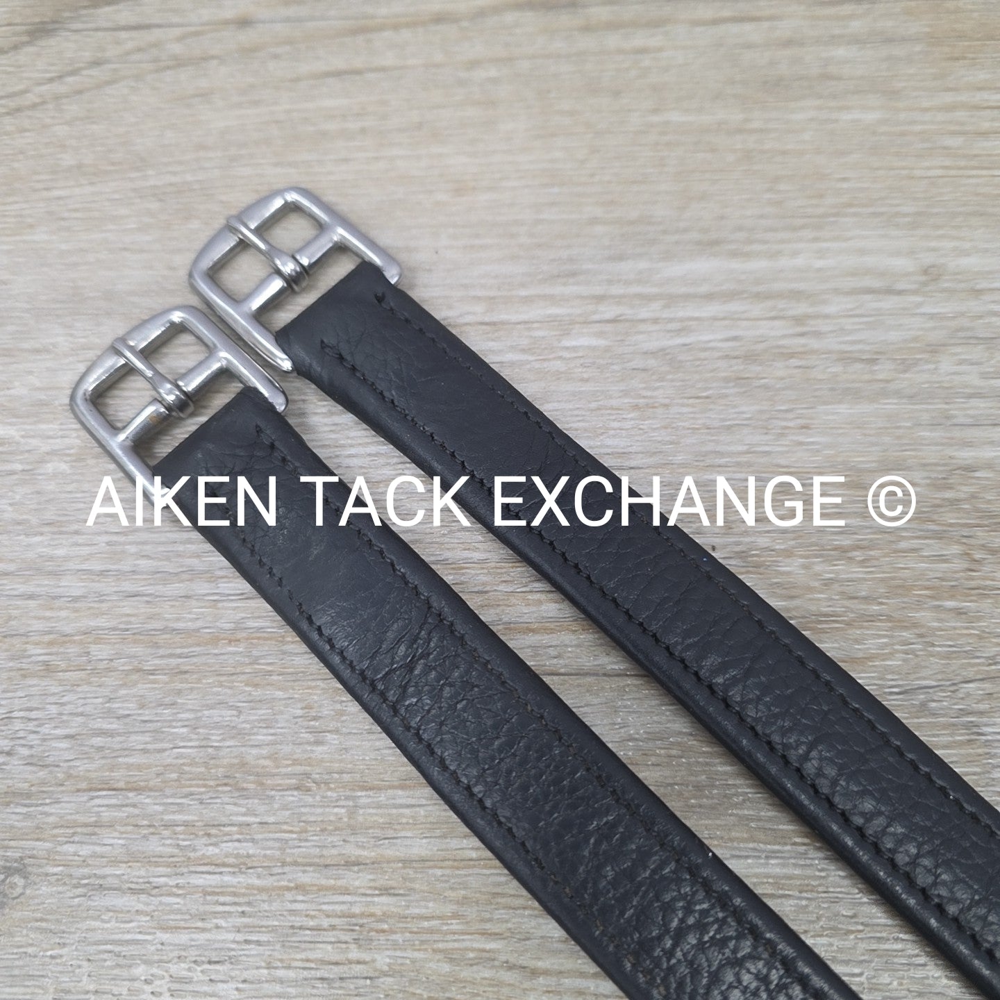 Bruno Delgrange Nylon Lined Stirrup Leathers, Black, 165 cm / 65"