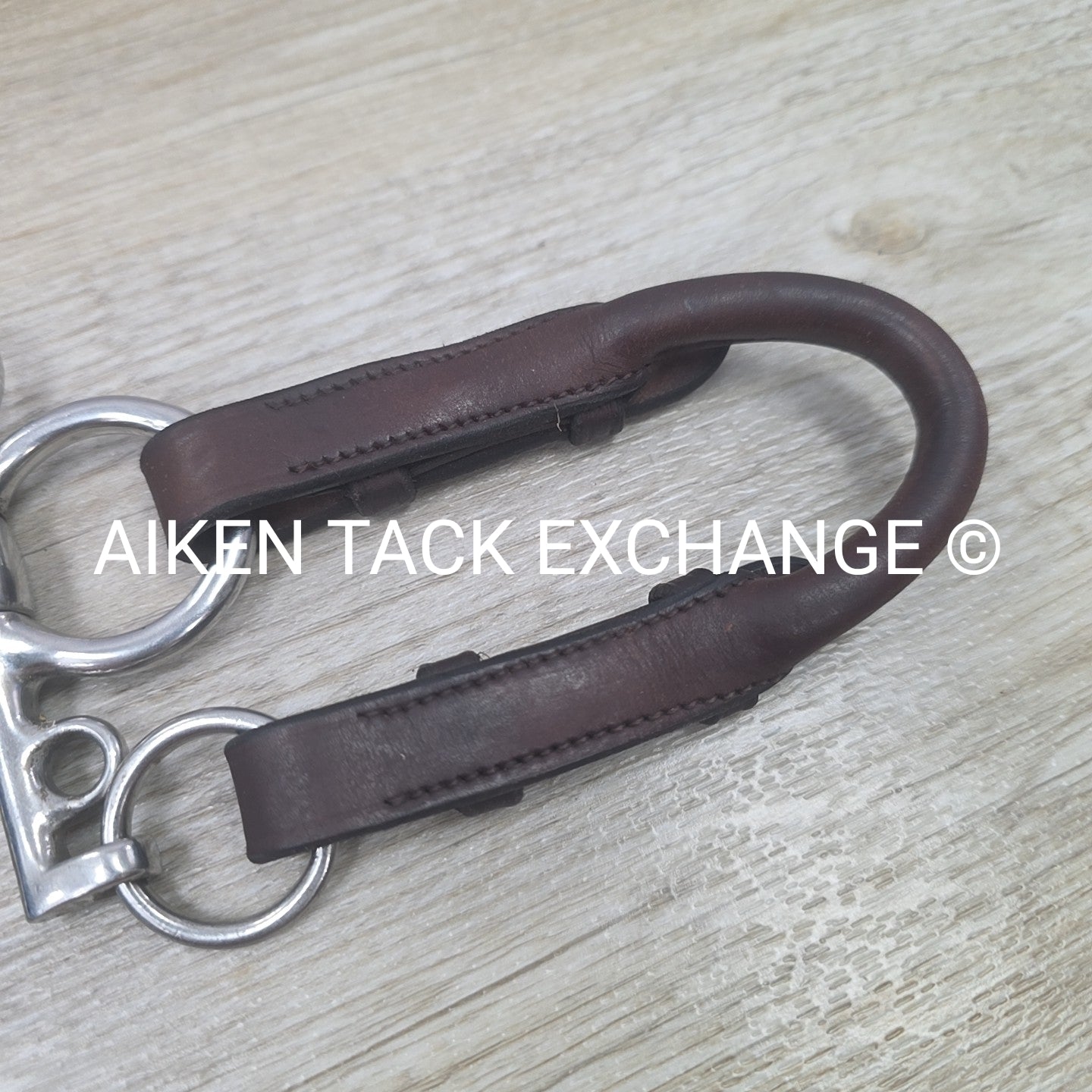 Single Joint Short Shank Pelham Bit with Leather Bit Converters 5"
