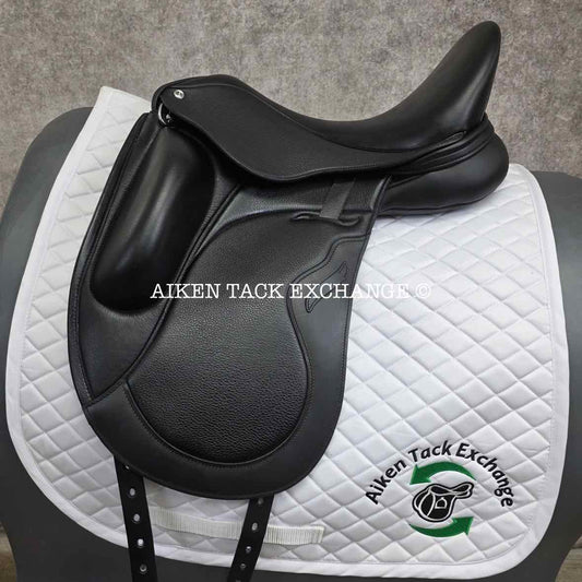 2024 Envy by Custom Saddlery Aurora Monoflap Dressage Saddle, 17.5" Seat, Adjustable Tree, Wool Flocked Panels