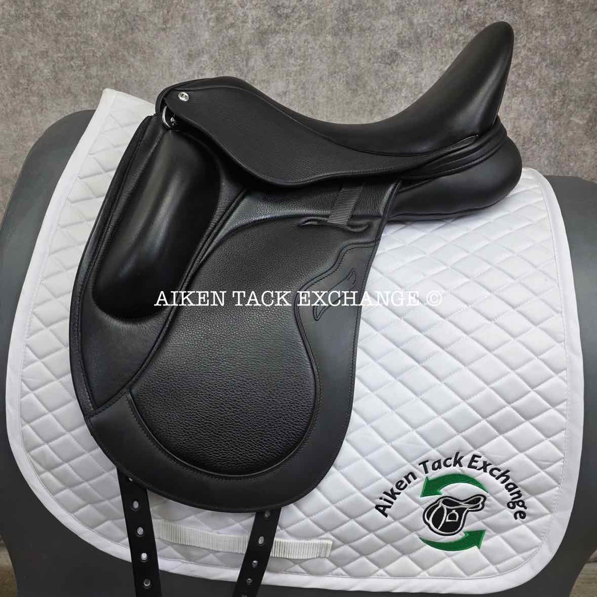 2024 Envy by Custom Saddlery Aurora Monoflap Dressage Saddle, 17.5" Seat, Adjustable Tree, Wool Flocked Panels