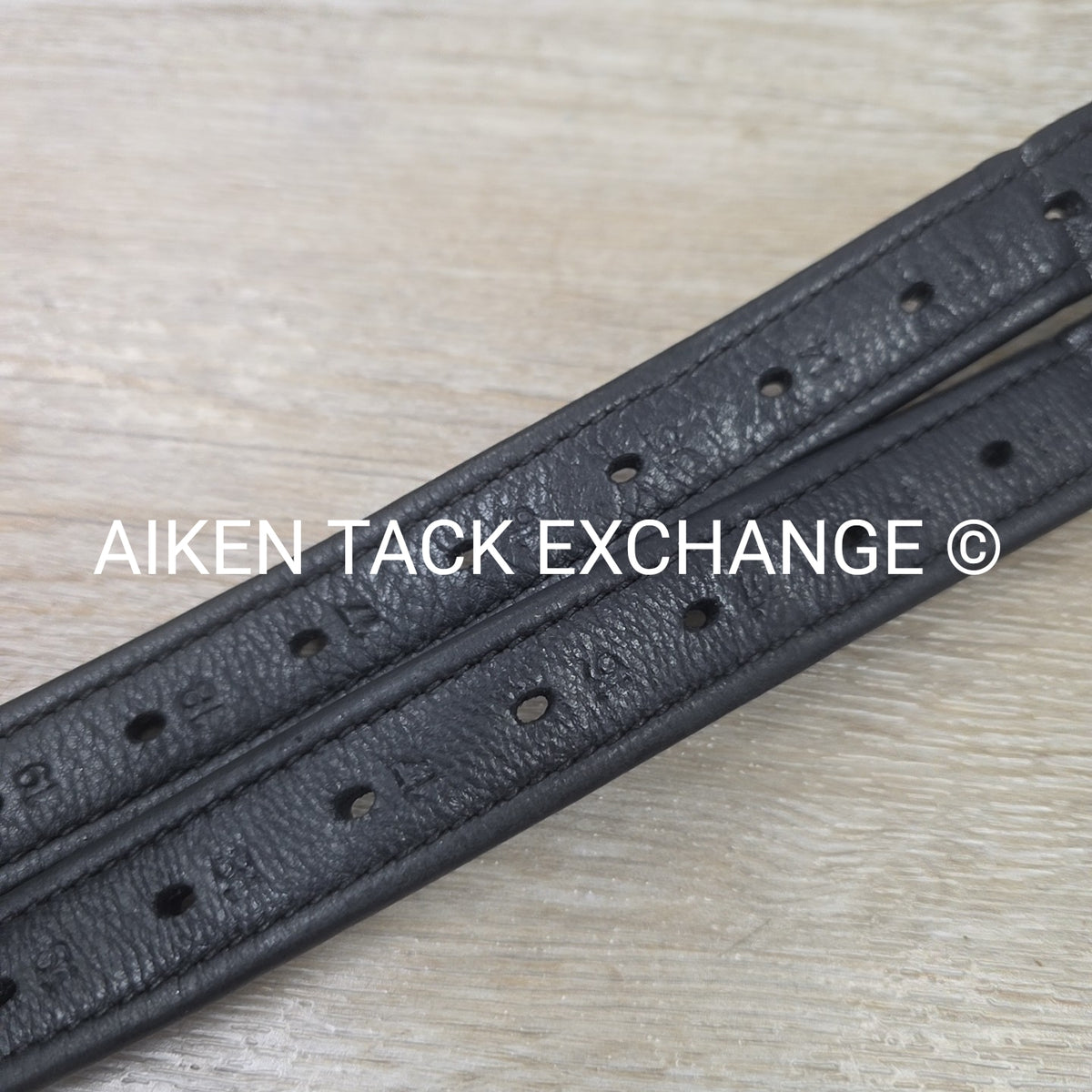 KL Select Black Oak Calf Lined Stirrup Leathers, Black, 54"