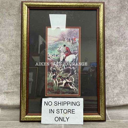 Whitehead Fox Hunt Print, Matted and Framed, 14.5" x 20.5"