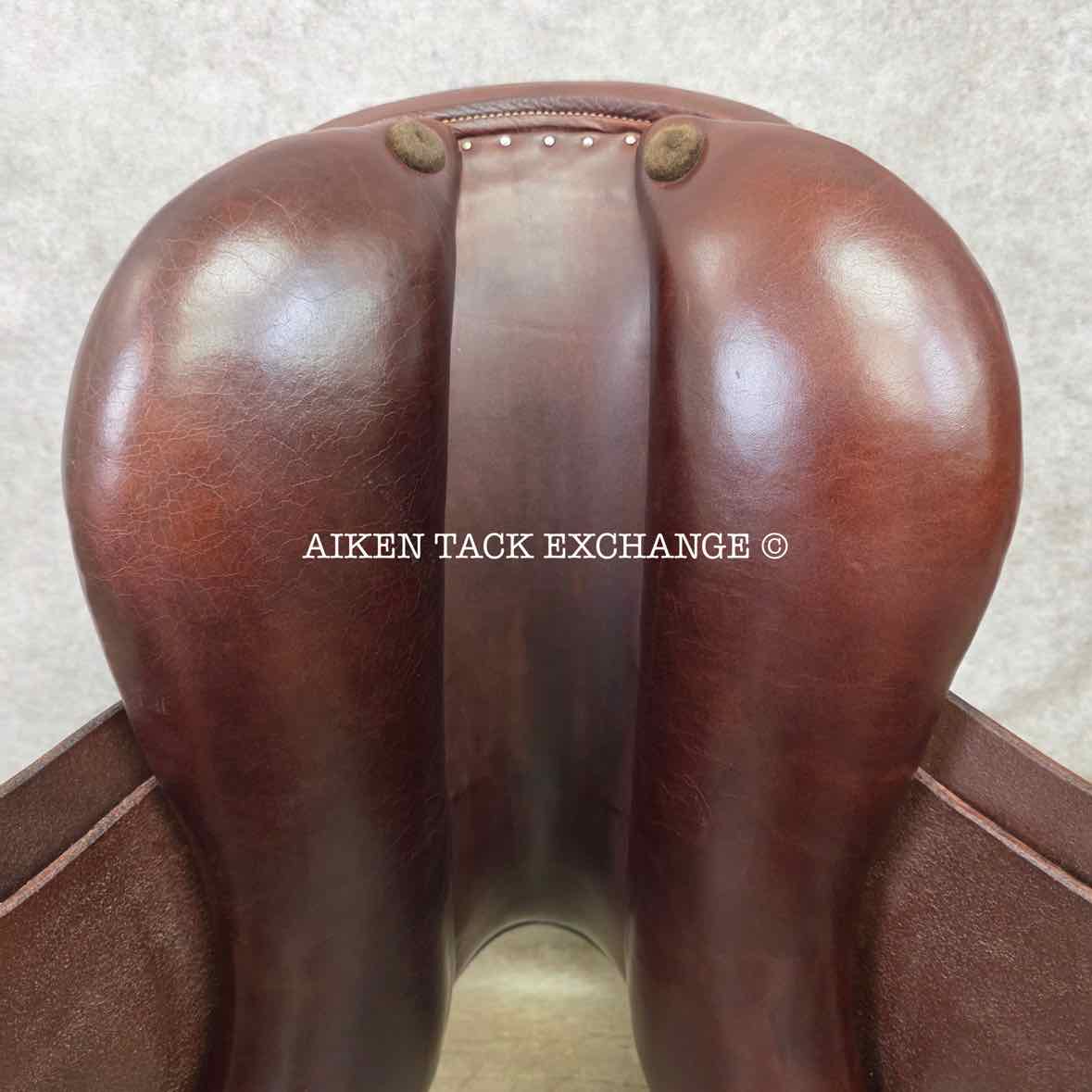 Verhan Todd Minikus Close Contact Jump Saddle, 16.5" Seat, MW/W Tree, Wool Flocked Panels