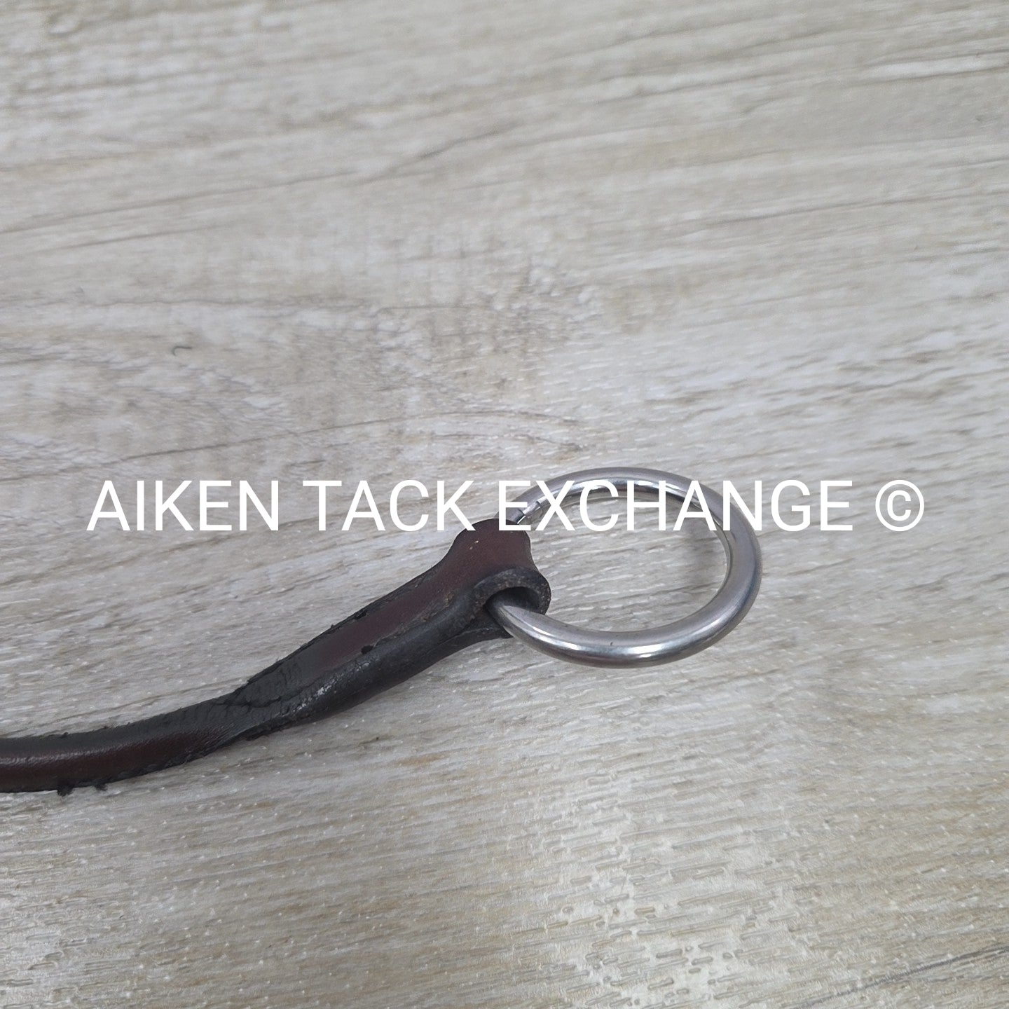 Single Joint Large Ring Loose Ring Gag Bit with Rope Cheek Pieces 5.75"