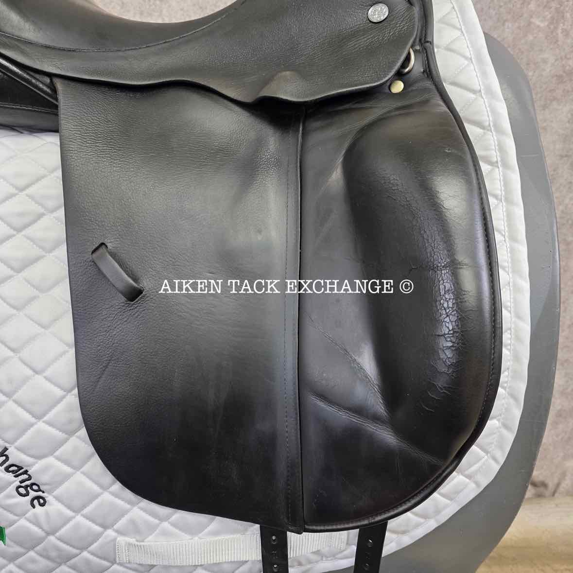 **SOLD** 2011 Trilogy Verago Elite Dressage Saddle, 18" Seat, Medium Wide Tree, Wool Flocked Panels