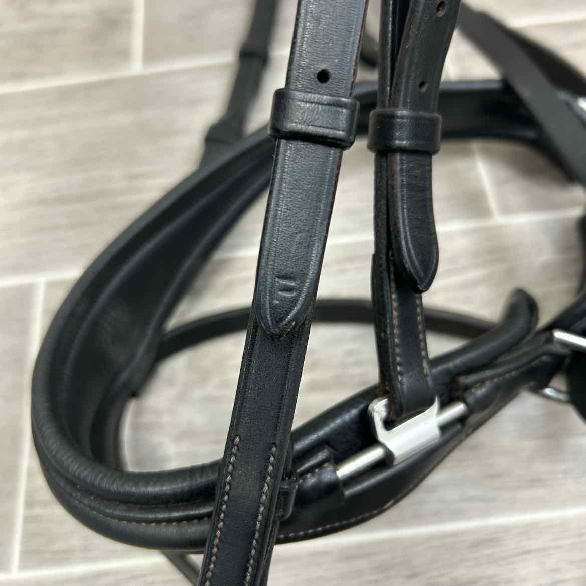 Acavallo Maesta Flash Bridle, No Reins, Black, Size Full