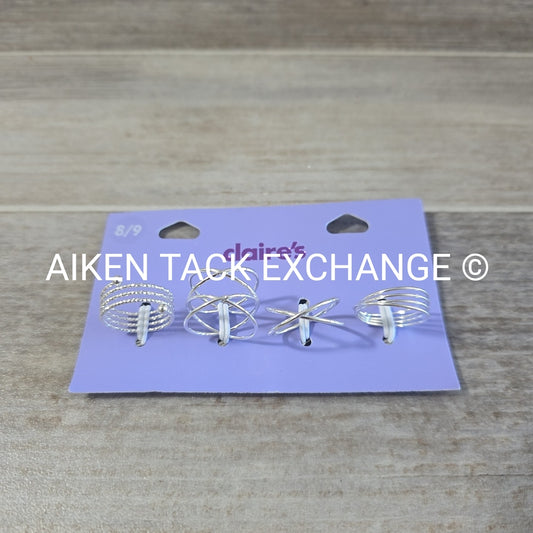 Claire's Ring Set (4) - Size 8/9