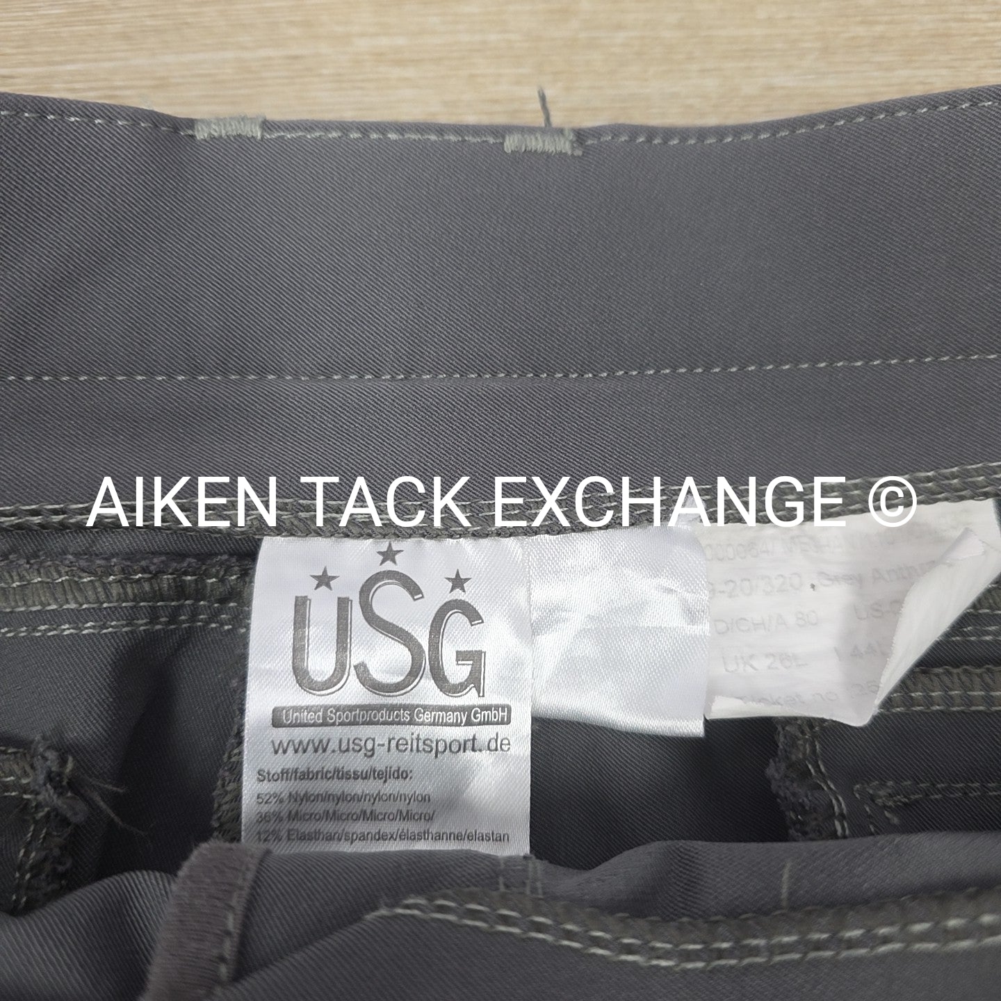 KL Select USG "Meghan" Silicone Grip Full Seat Breeches, Size 32