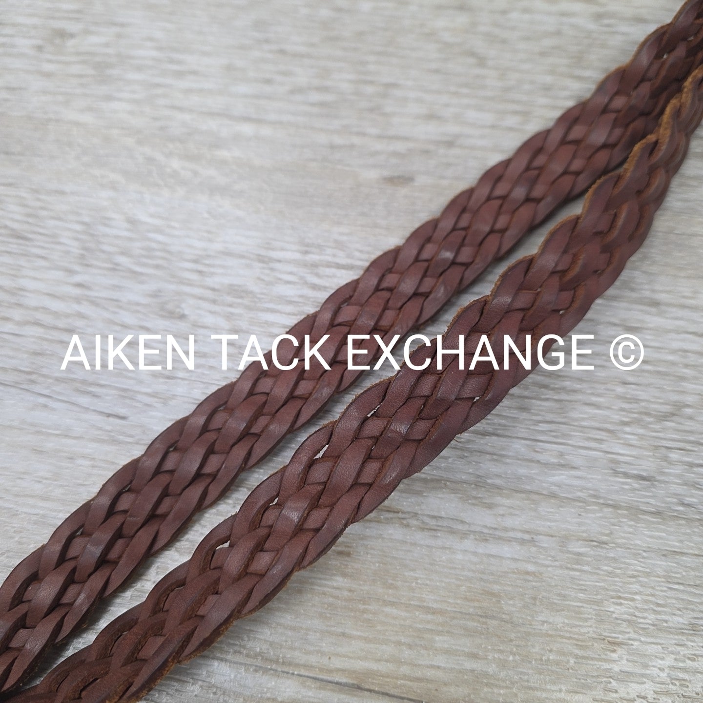 BARGAIN BUNDLE: 2 Pair Plaited Braided Reins, Brown