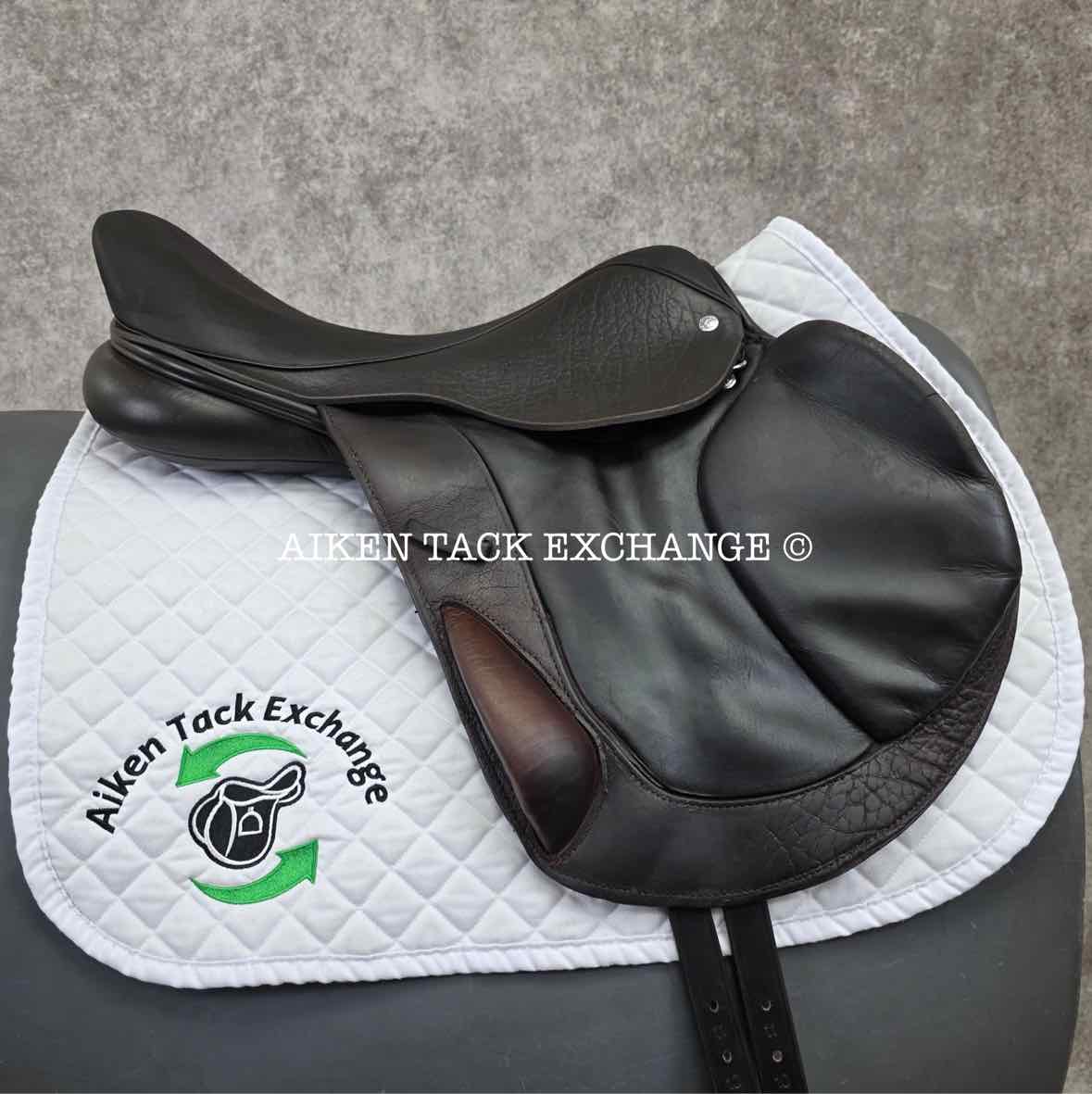 2016 Custom Saddlery Monte Carlo Monoflap Jump Saddle, 18" Seat, Adjustable Tree, Wool Flocked Panels