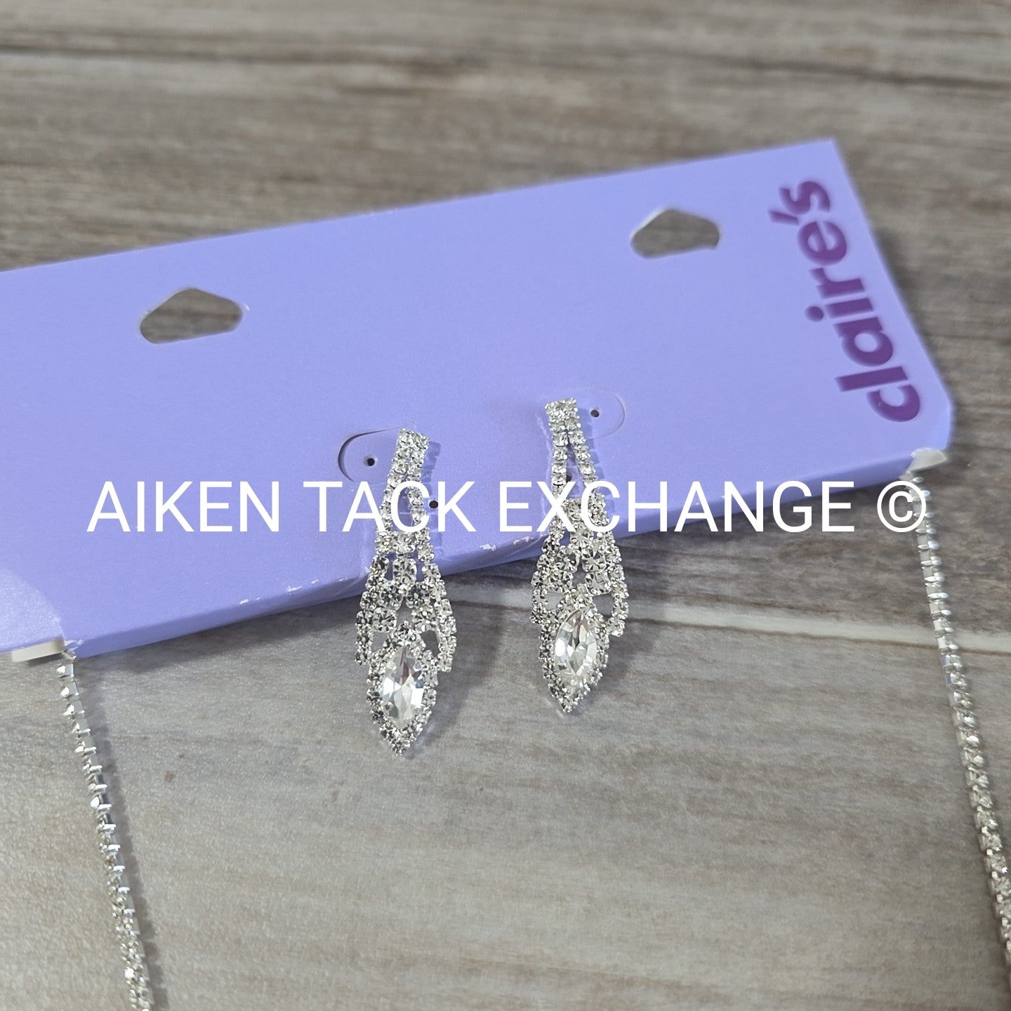 Claire's Bundle - 1 Tiara, 1 Set of Earrings, 1 Necklace