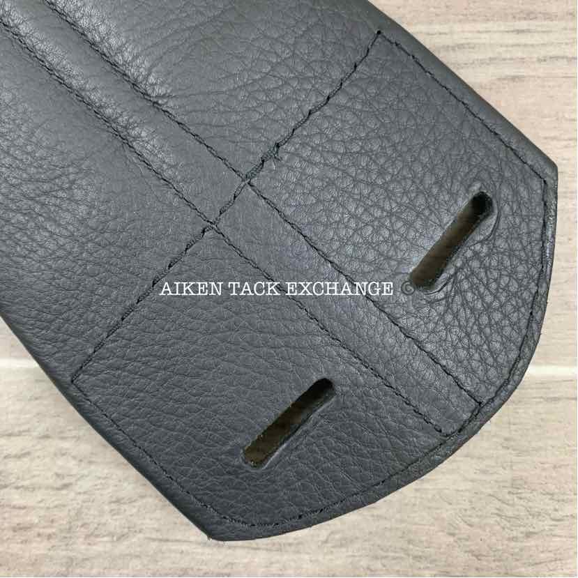 Trilogy Padded Leather Contoured Dressage Girth, Black, 24"