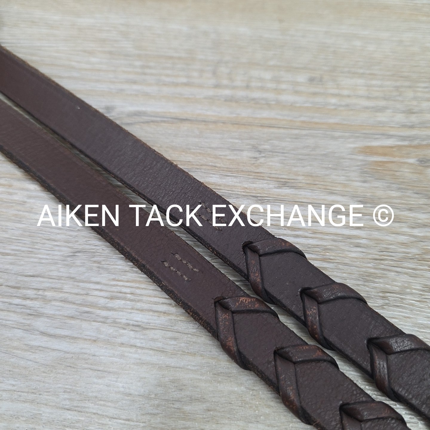 Plain Laced Reins, Brown, 58"
