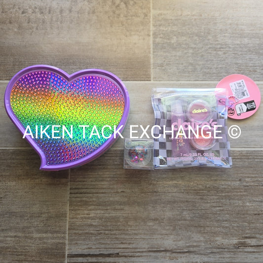 Claire's Beauty Sets - Makeup Kit, Lip Gloss Kit (3), & Confetti Gloss (1)