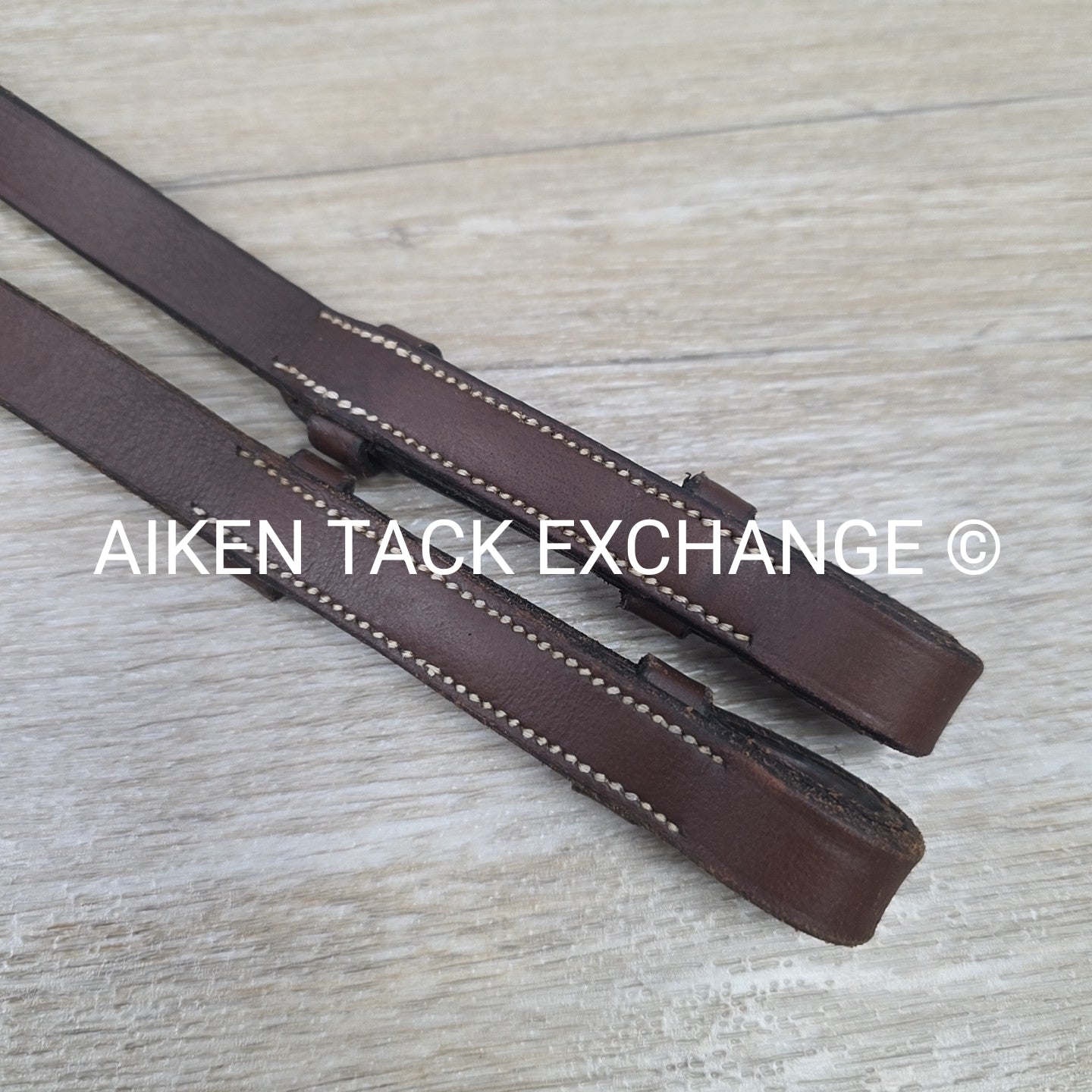 Plain Laced Reins, Brown, 58"