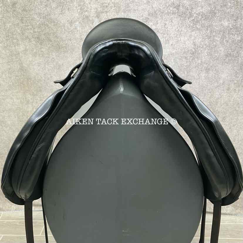 1994 Kieffer Wein DL Dressage Saddle, 17" Seat, Medium Wide Tree, Wool Flocked Panels