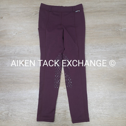 Kerrits Power Stretch Silicone Grip Knee Patch Winter Fleece Tights, Youth XL