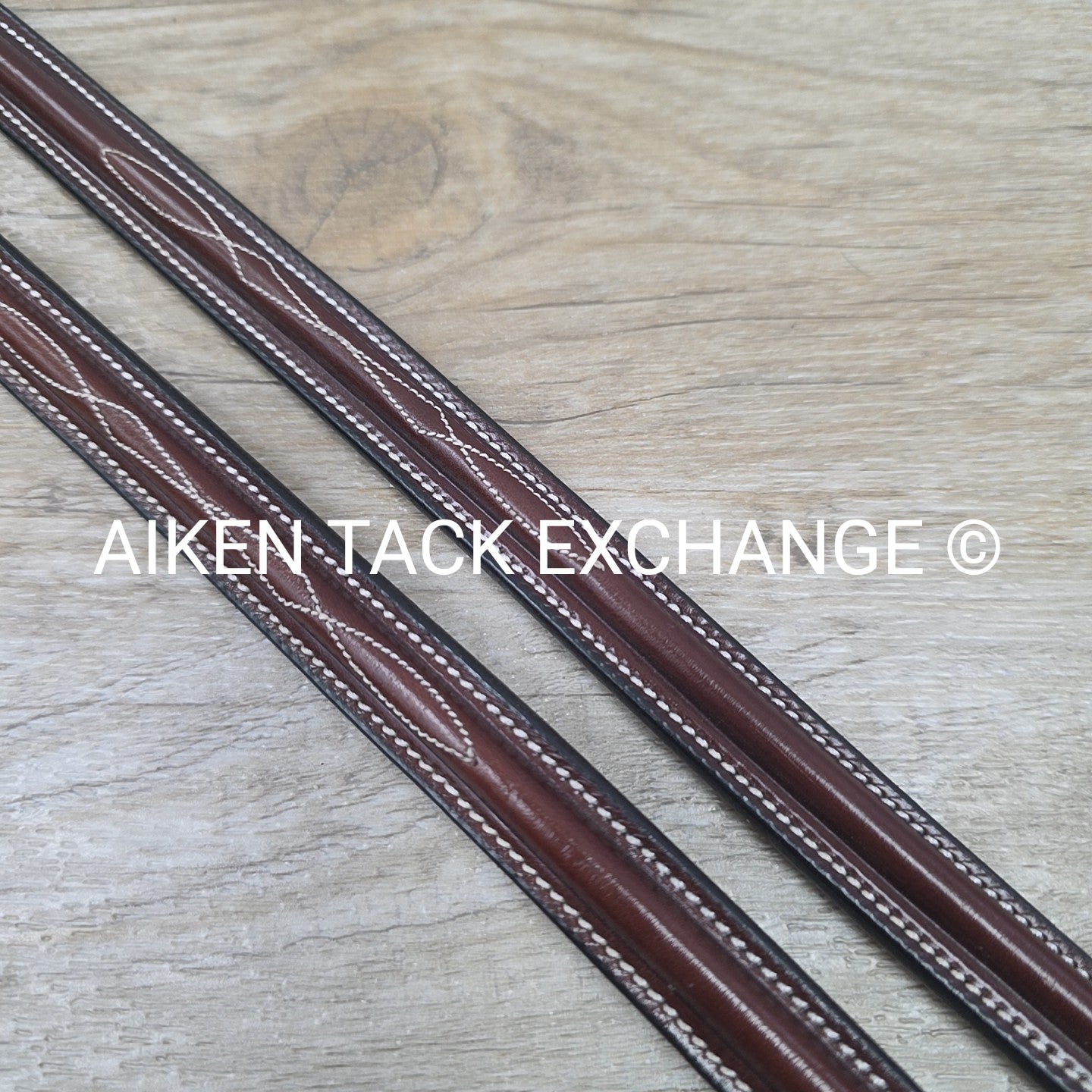 KL Select Round Raised Fancy Stitched Laced Reins, Brown, Size Full