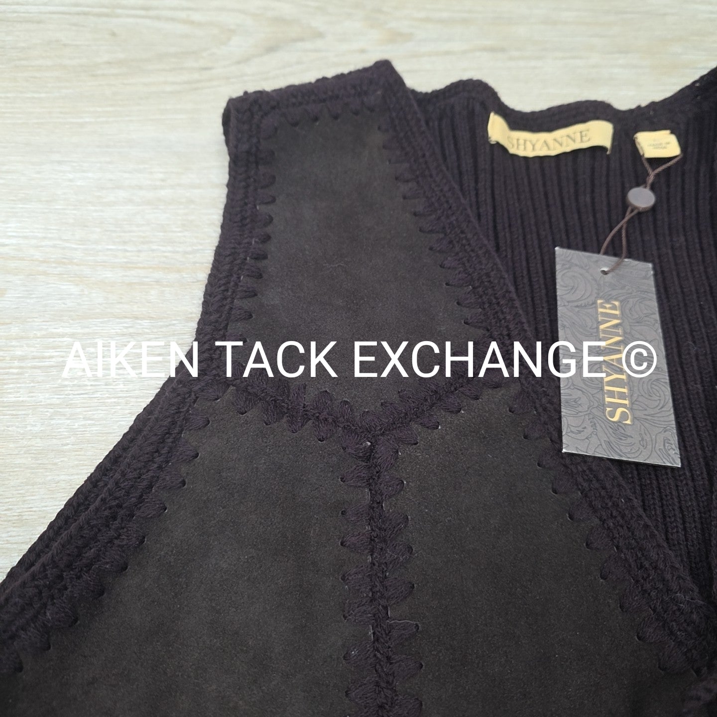 Shyanne Suede Tie Front Knit Fashion Vest, Women's Large