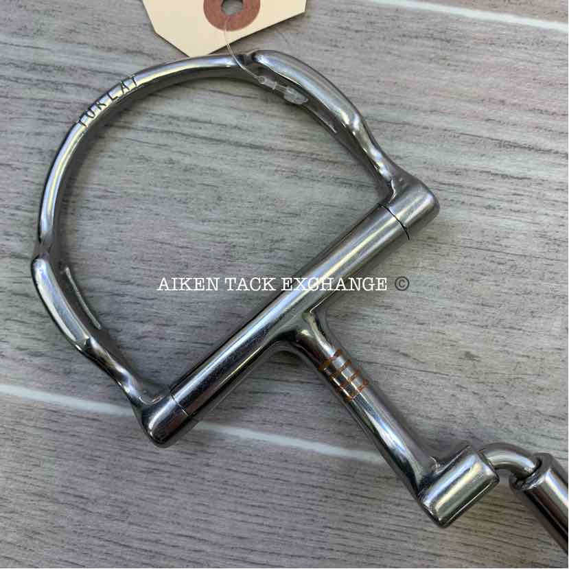 Myler Correctional Low Ported Barrel D Ring Bit with Hooks 89-2225PT  5.5"