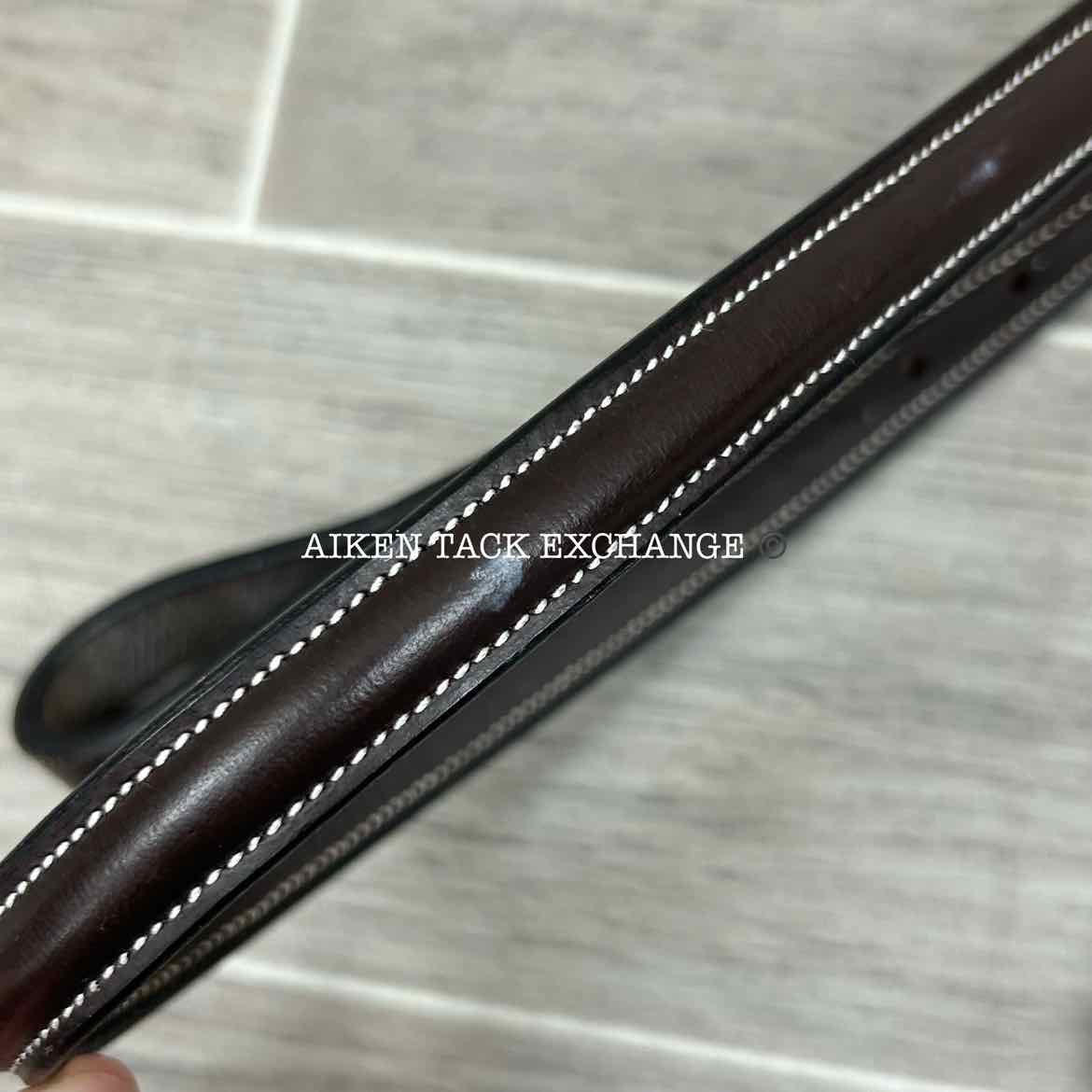 KL Select Black Oak Round Raised Fancy Stitch Standing Martingale, Size Cob