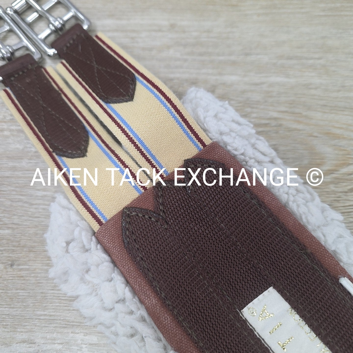 Lettia Fleece Lined CoolMax Girth with Double Elastic, Brown, 46"