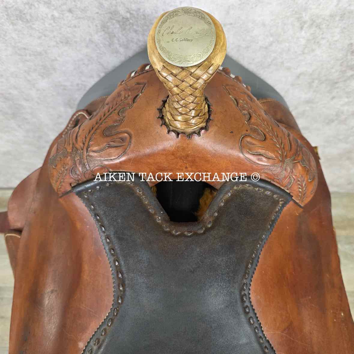CC Saddlery Charles Crawley Western Saddle, 15.5" Seat, Wide Tree - Full QH Bars