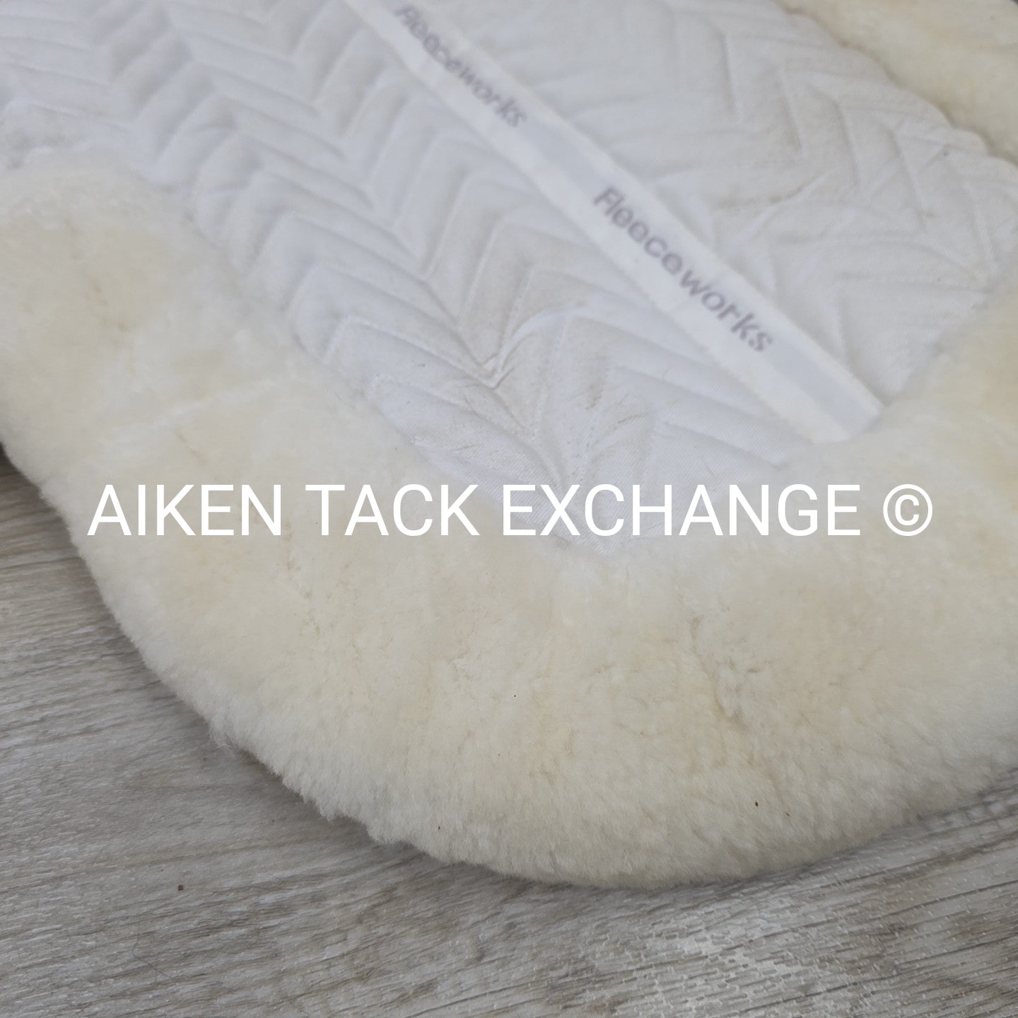 Fleeceworks Classic Dressage Pad with Full Sheepskin Trim, Large
