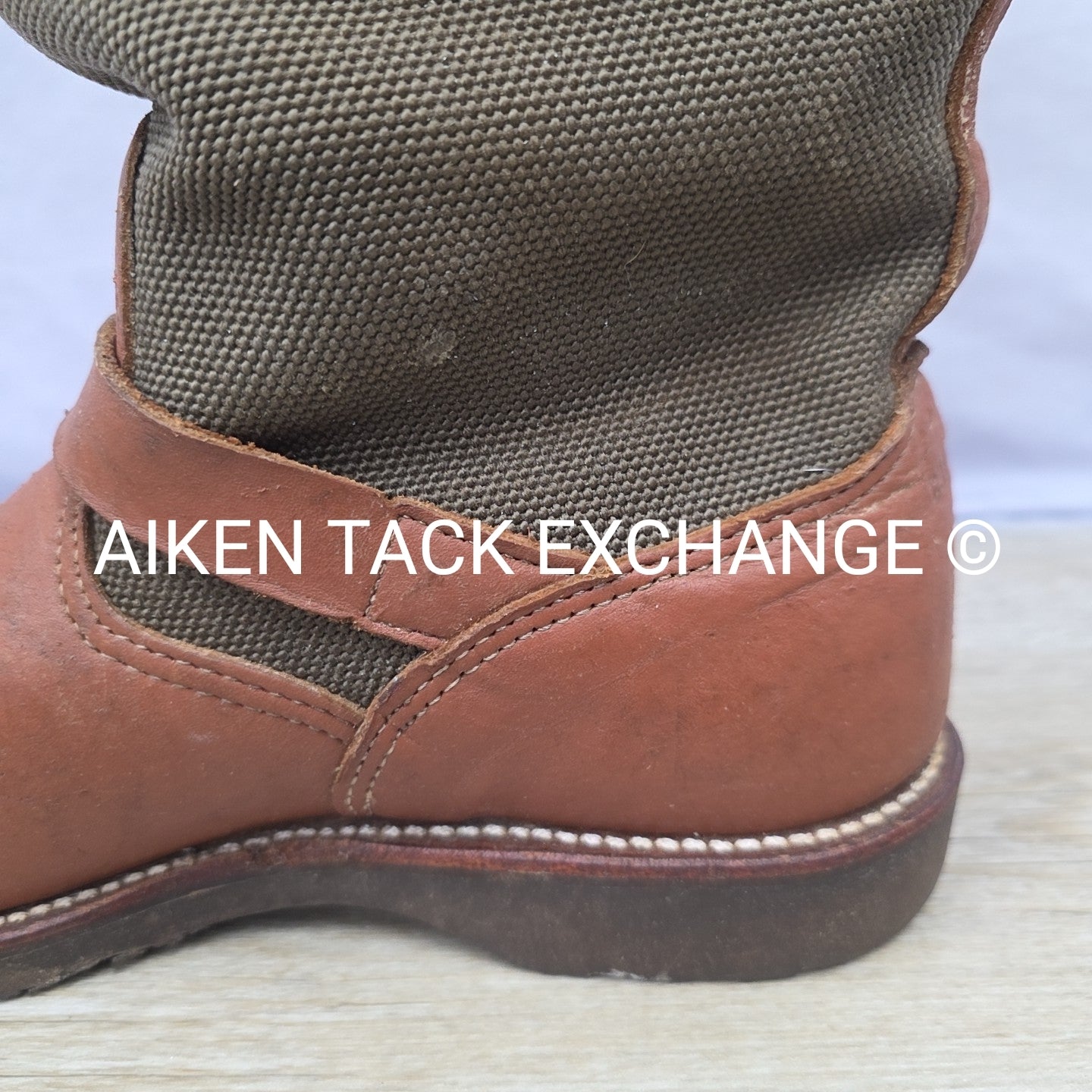 Chippewa Snake Proof Pull On Leather Buckle Boots, Size 8.5