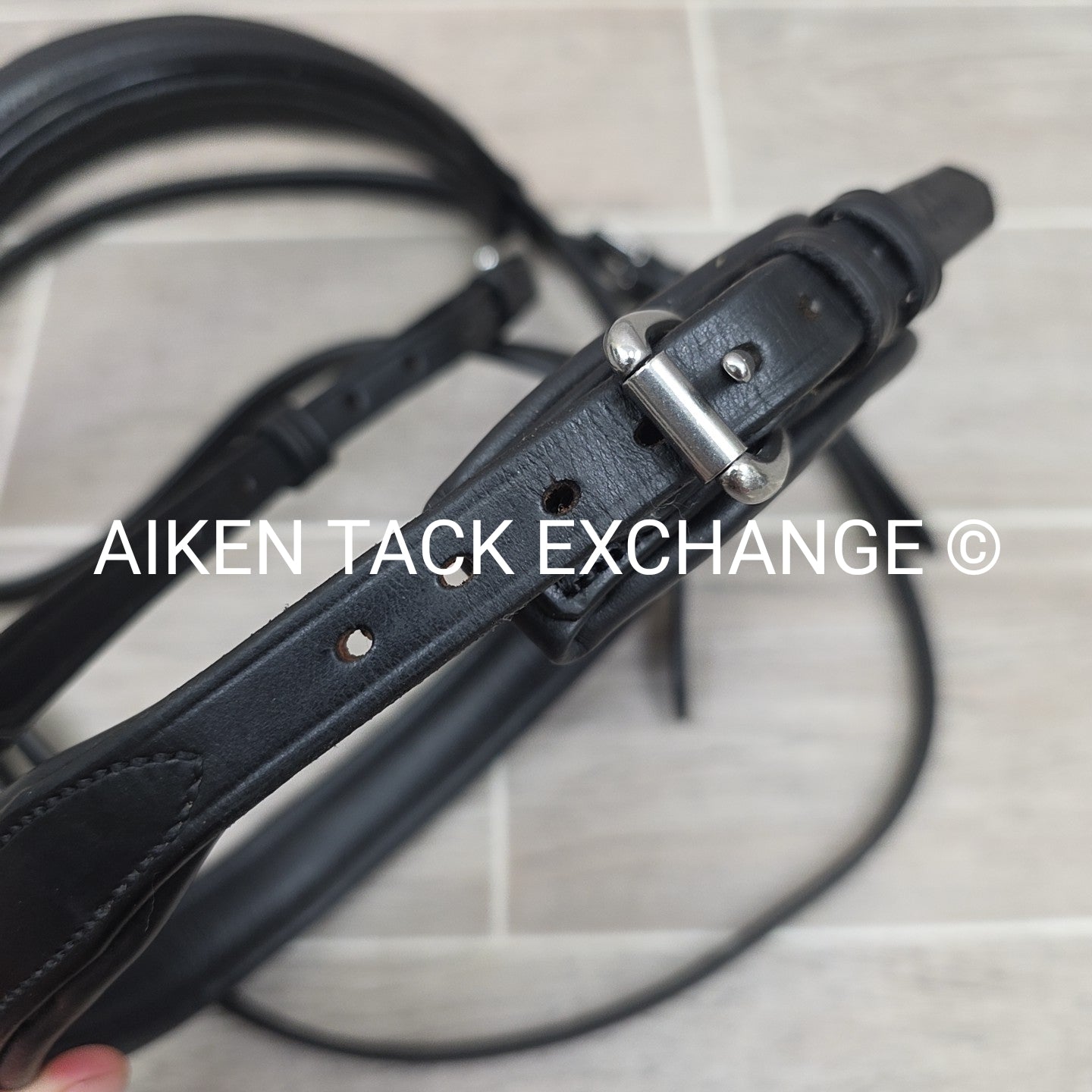 Royal Oak Plain Raised Bridle, Missing Cheek Pieces, No Reins, Black, Size Full