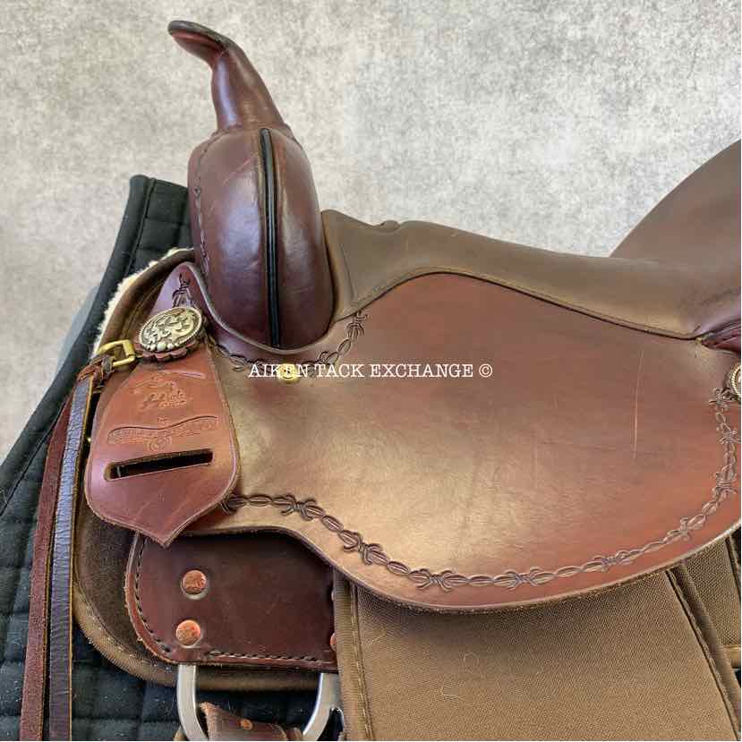 2016 Circle Y High Horse 6921 Driftwood Cordura Trail Western Saddle, 15" Seat, Wide Tree - Full QH Bars
