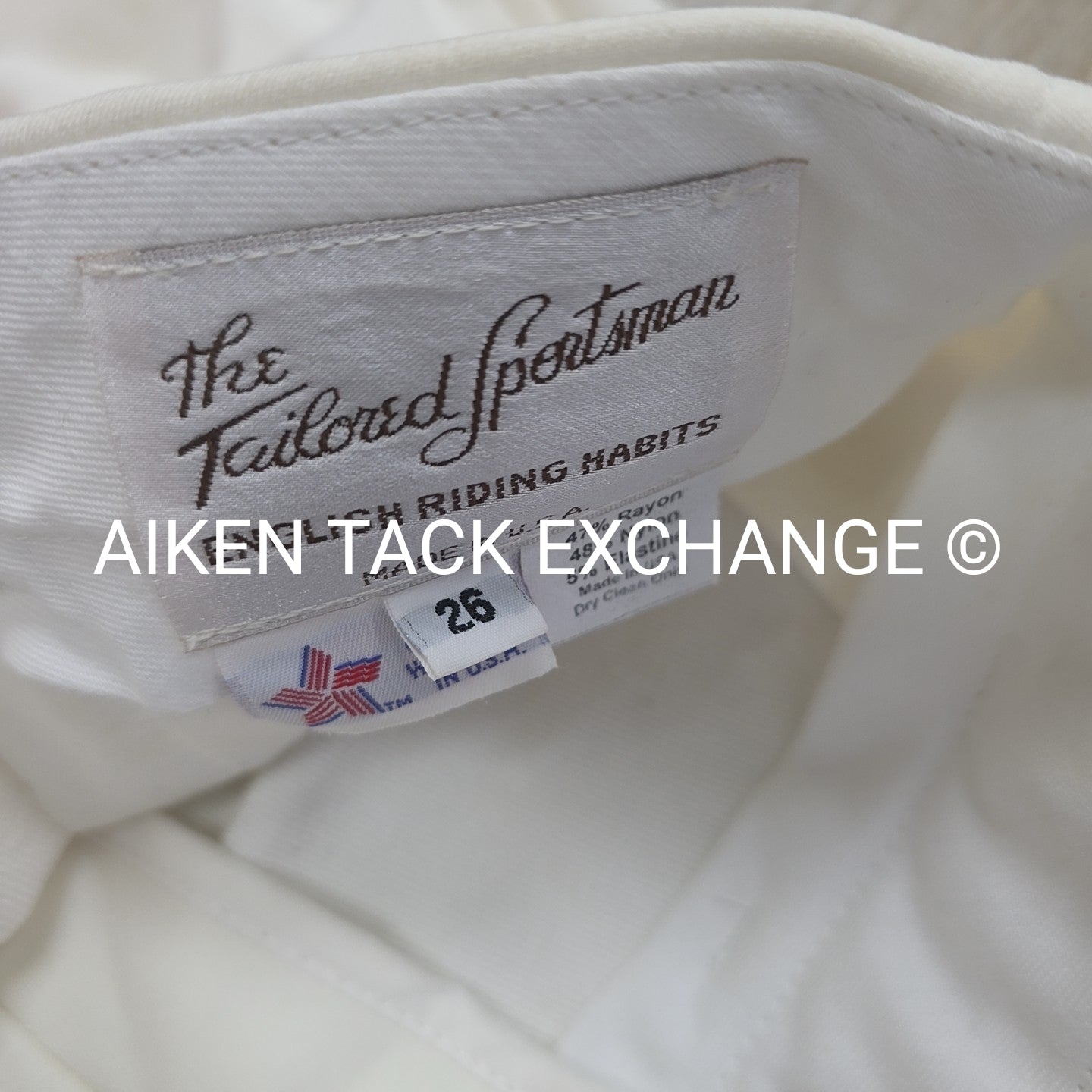 Tailored Sportsman Supreme Hunter Knee Patch Breeches, Size 26