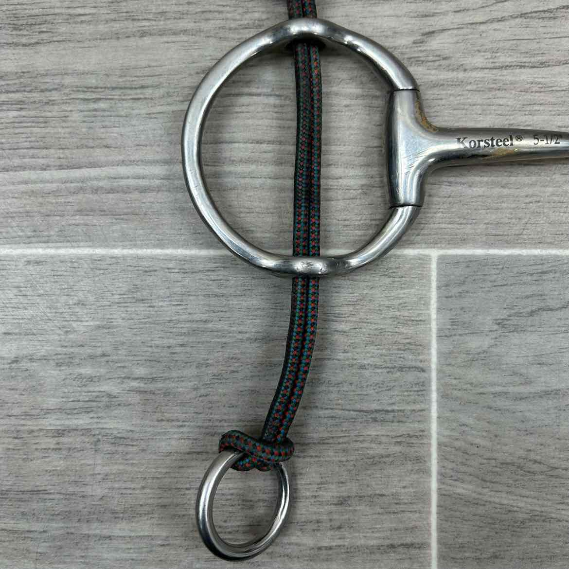Korsteel Single Joint Eggbutt Gag Bit with Nunn Finer Rope Cheek Pieces, 5.5"