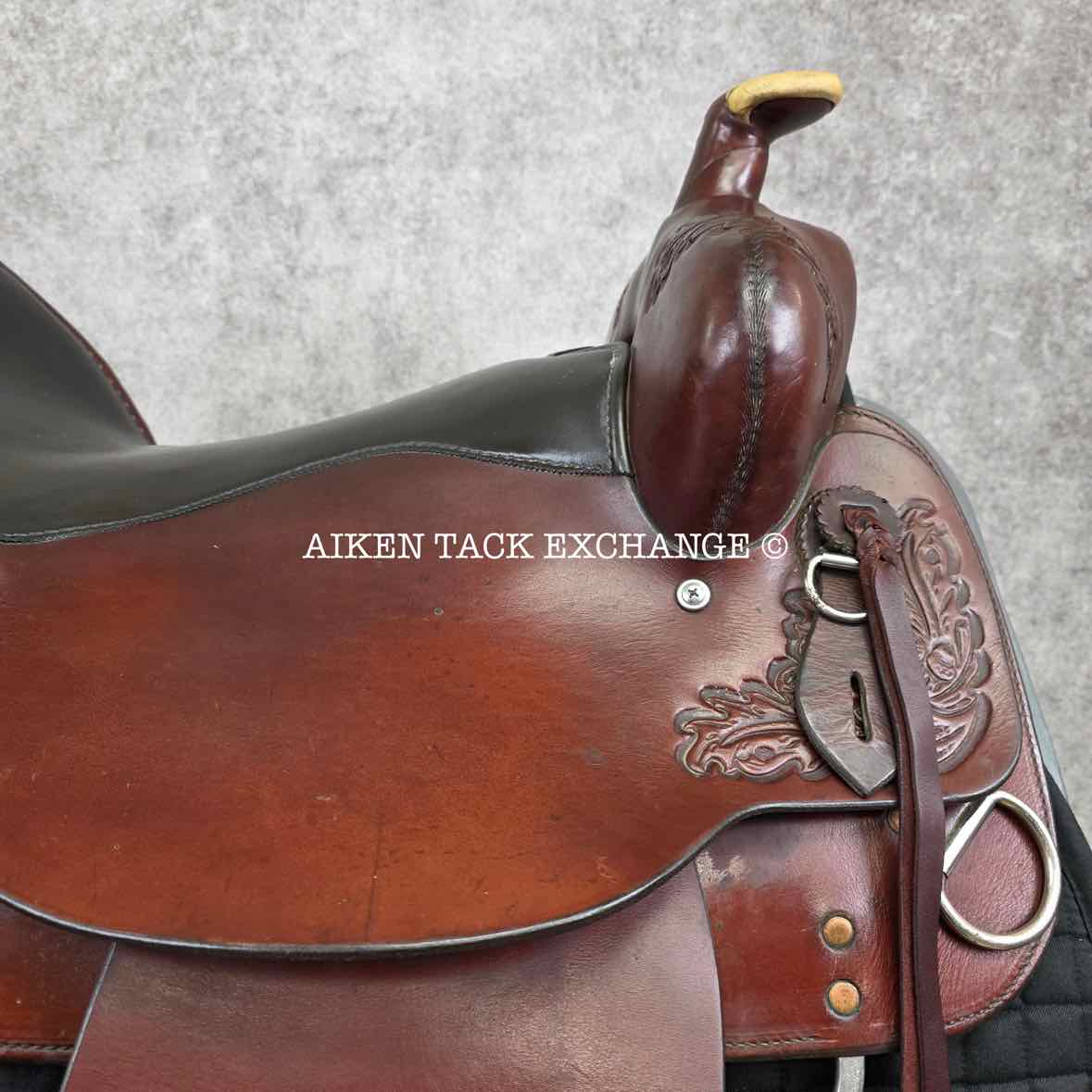1997 Circle Y 2175 All-Around Western Saddle, 17" Seat, Regular Tree - Semi QH Bars